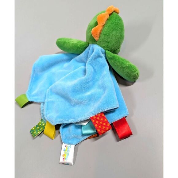 3 Lovey Security Blanket Dinosaur Taggies Bright Starts Rattle Baby Sensory Tag - Picture 6 of 12